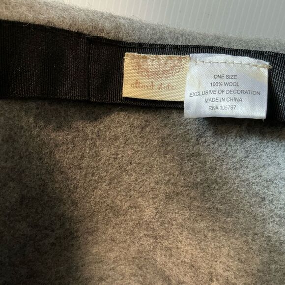 Wool Altar'd State Wide Brimmed Fedora Hat Women’s One Size Gray 100% Wool - Picture 6 of 8